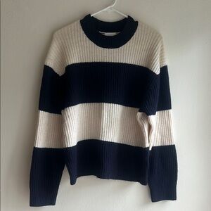 Striped Navy and Cream Sweater